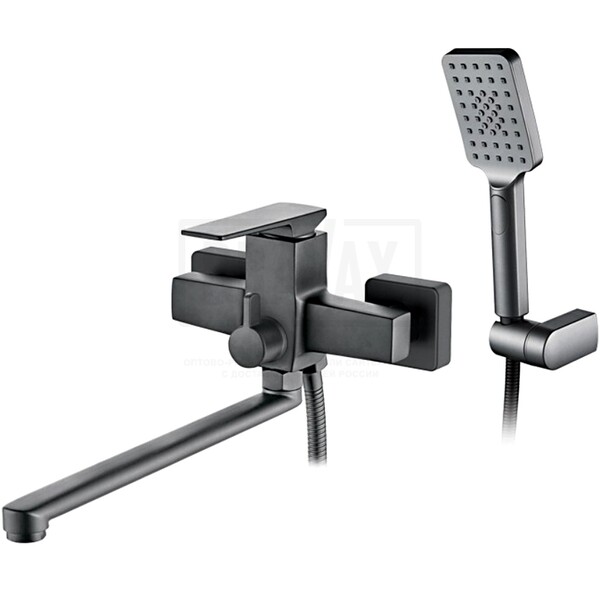 2278U Смеситель Ванна LEDEME шар d35 дл излив (графит)