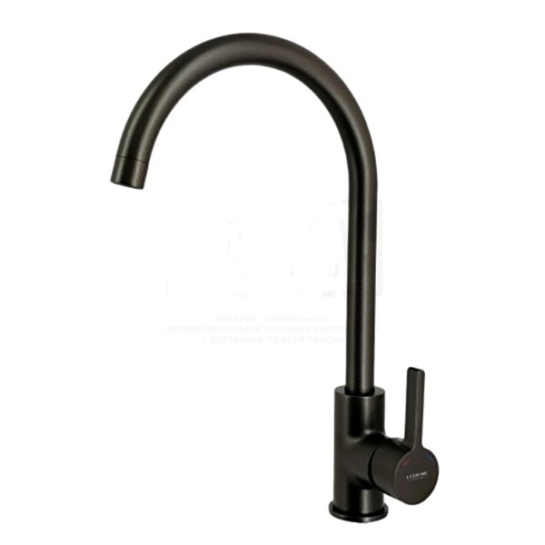 4299U Смеситель Кухня LEDEME (на гайке) МАКСИ шар d35 (графит)