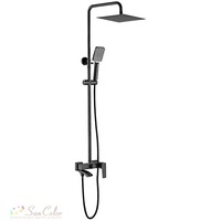 2478U Душевая система LEDEME со смесителем и тропическим душем (графит)