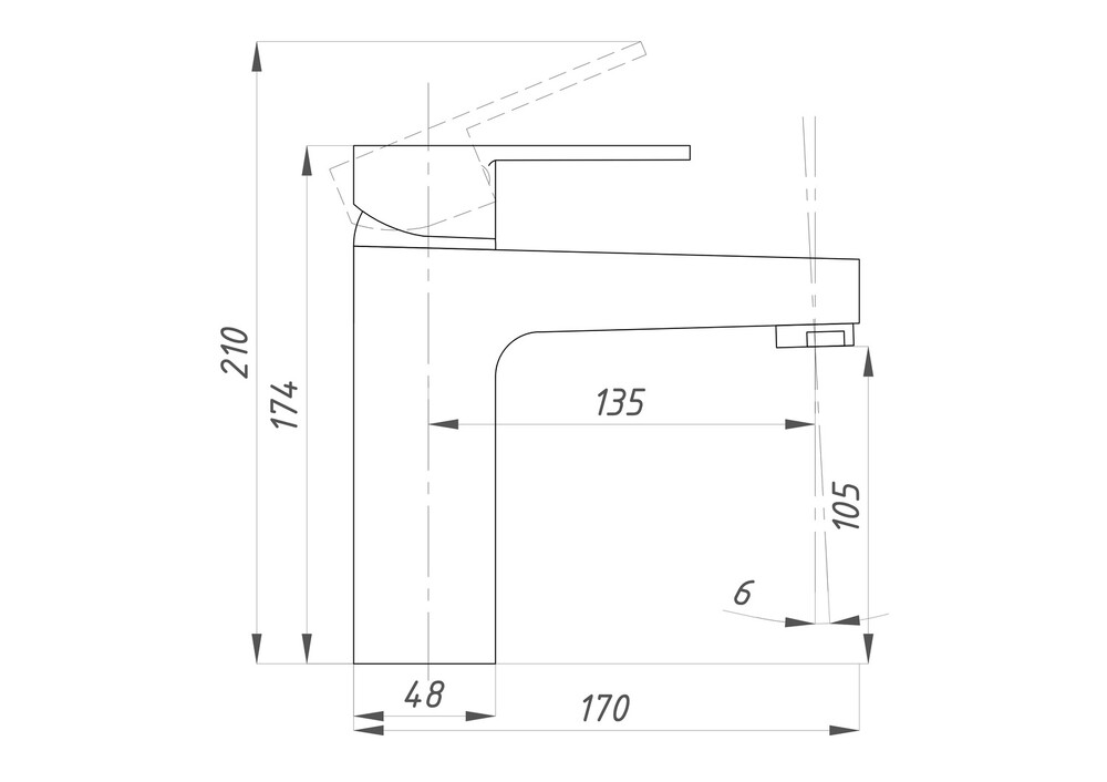 Смеситель для раковины ПРОФСАН ПСМ-700-5 тип См-УмОЦБА