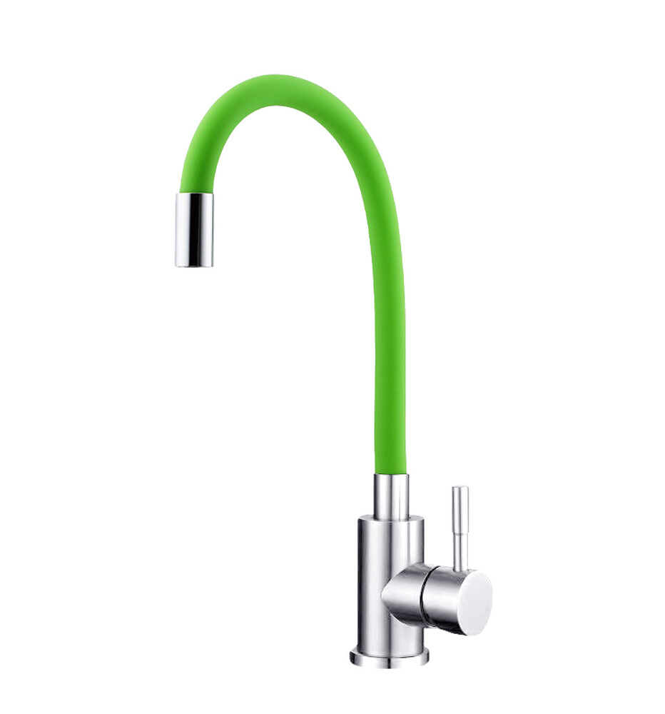 Смеситель для кухни TSARSBERG TSB-114-SA004 гибкий излив САЛАТОВЫЙ тип См-МОЦБА