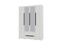 Вега Шкаф 4 створки/2 ящика прованс (белый крафт) (6 мест)