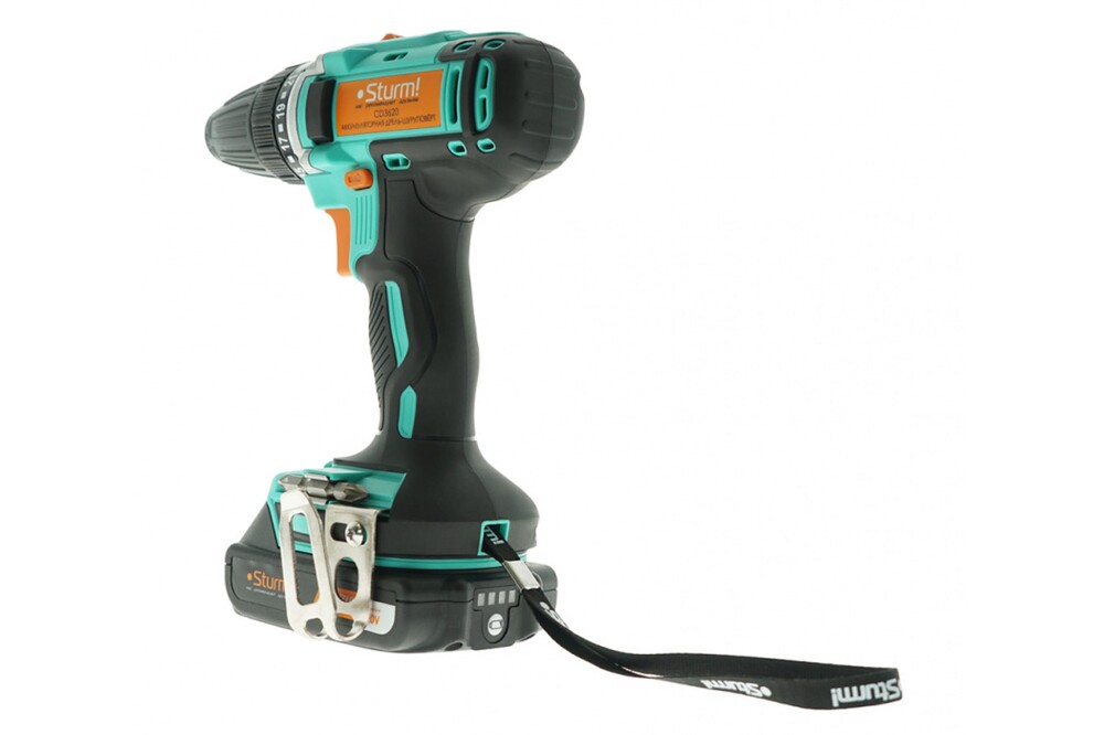 CD3620 Дрель аккумуляторная Sturm!, 20 В, 1BatterySystem, 2 акк., 2,0 Ач, кейс