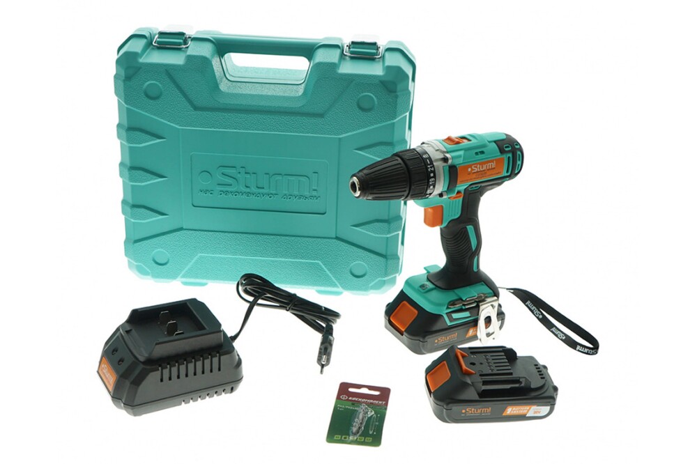 CD3620 Дрель аккумуляторная Sturm!, 20 В, 1BatterySystem, 2 акк., 2,0 Ач, кейс