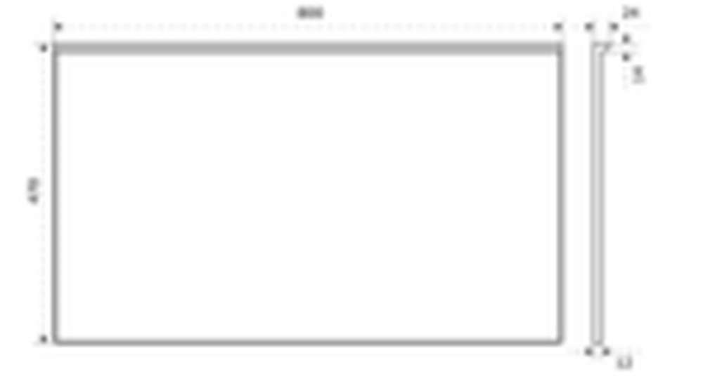 Столешница матовая 800*470*12 Серая BAS