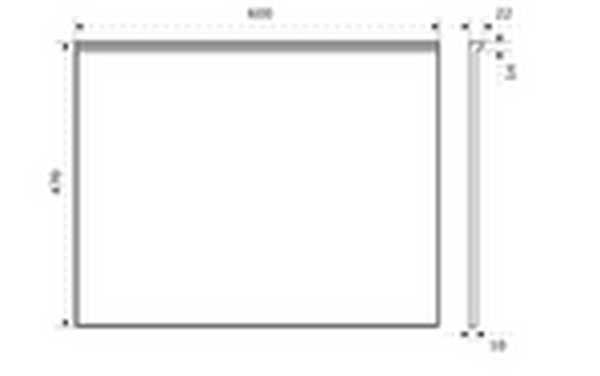 Столешница глянцевая 600*470*10 Черная BAS