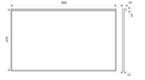 Столешница глянцевая 800*470*12 Черная BAS