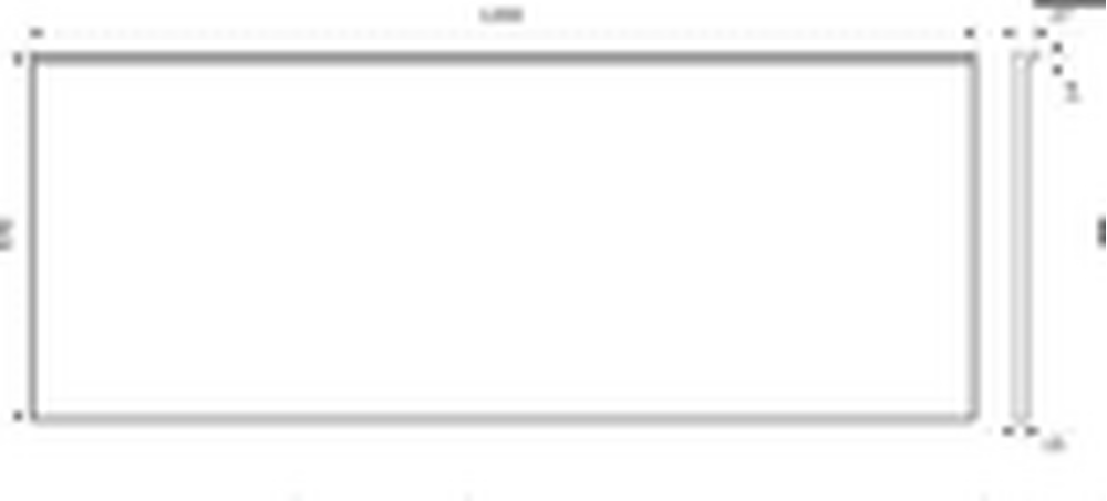 Столешница глянцевая 1200*470*15 Черная BAS