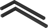 Кронштейн Г-обр. 430х200 в компл 2 шт. Черный BAS