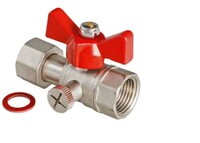 Кран шаровой для подключения  манометра, 1/2"вн. -1/4"вн. VT.807.N.0402