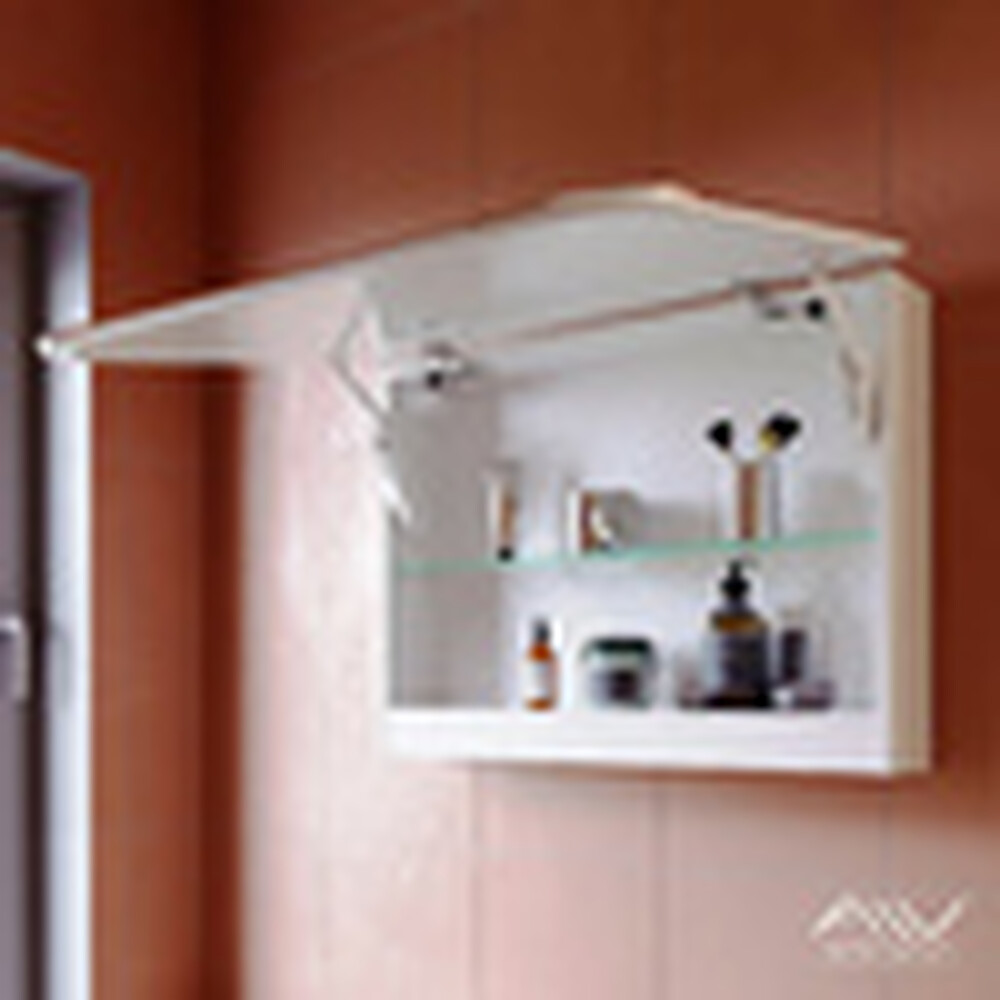 Шкаф зеркальный "LANA-80 G" (белый, холодный) Alavann