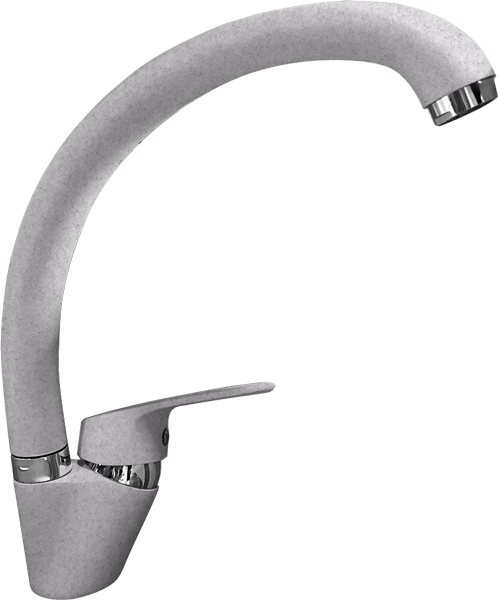 Смеситель Кухня GRANFEST  (3323) d=35 боковой  (серый)