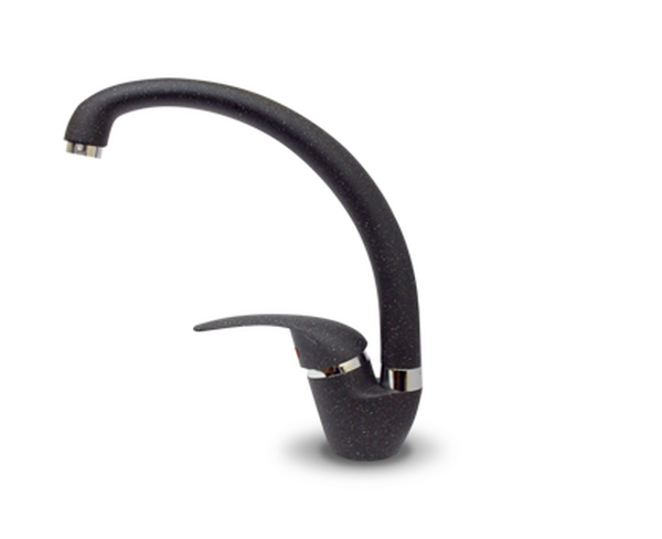 Смеситель Кухня GRANFEST  (3323) d=35 боковой  (черный)