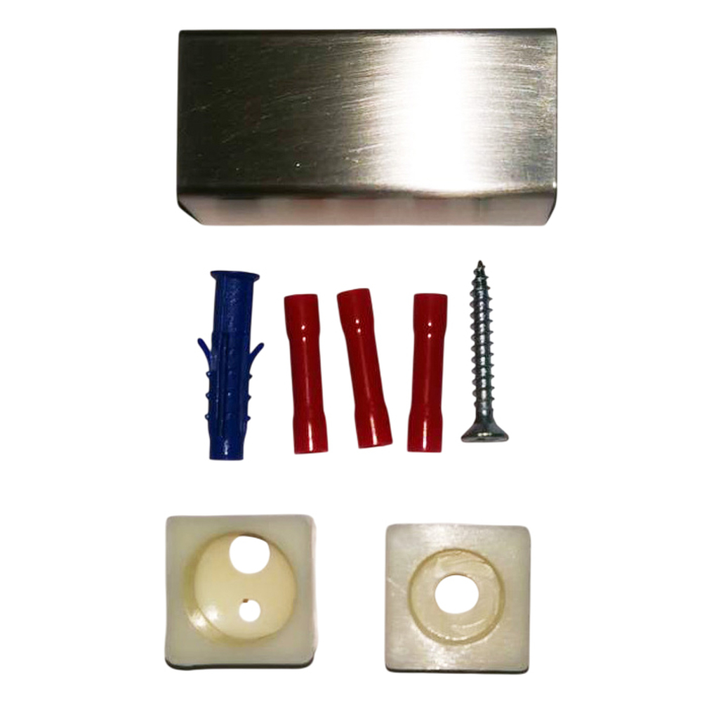 Комплект скрытого монтажа квадро нерж. для электрического полотенцесушителя (Хром) 15785