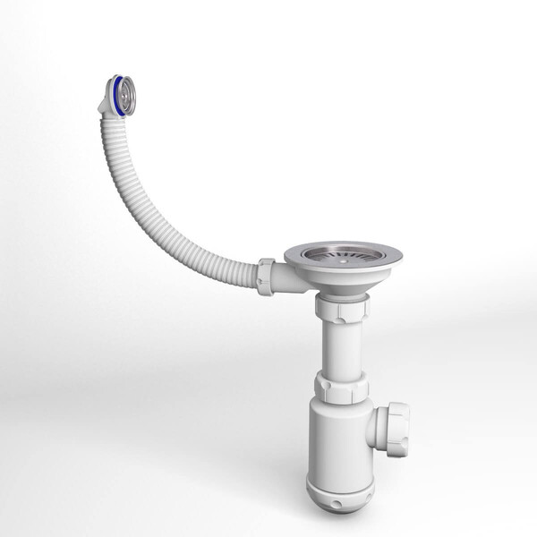 Сифон одинарный Санпласт  GRAND 3 1/2" с круглым переливом 