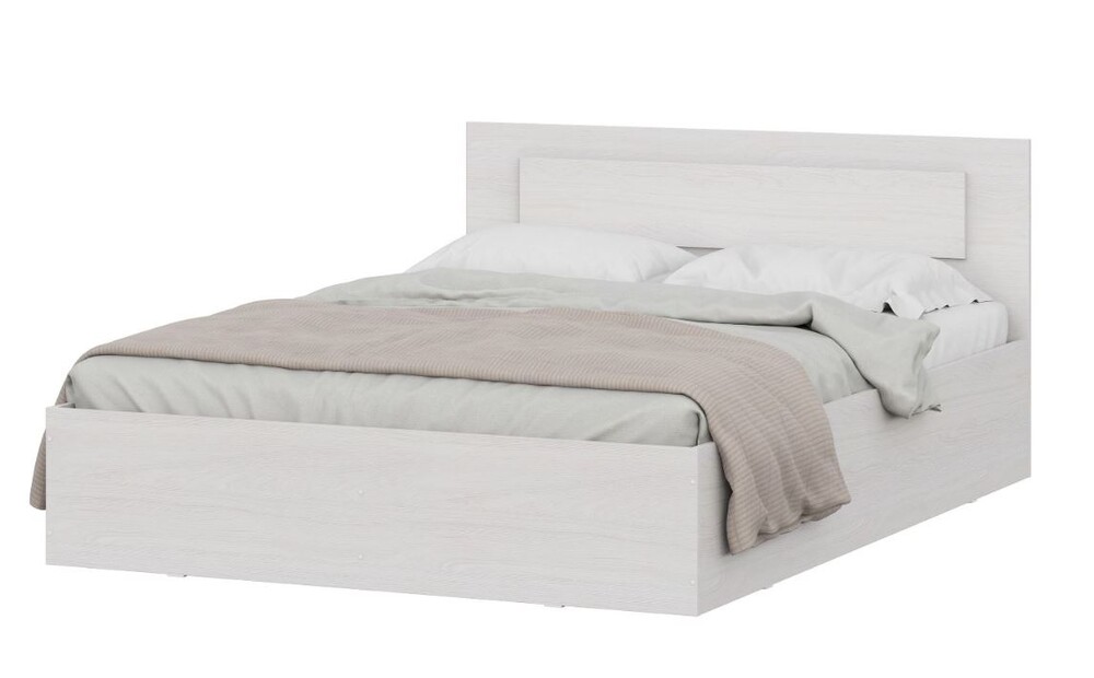 Спальня "МСП 1" Кровать двойная универсальная 1,6*2,0 Ясень Анкор светлый/Ясень Анкор светлый (2 места) БЕЗ ОСНОВАНИЯ