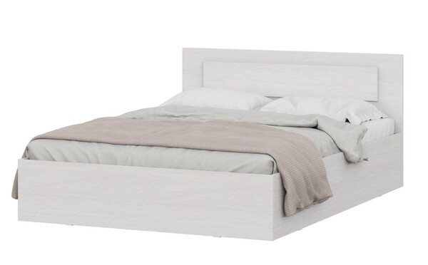 Спальня "МСП 1" Кровать двойная универсальная 1,6*2,0 Ясень Анкор светлый/Ясень Анкор светлый (2 места) БЕЗ ОСНОВАНИЯ