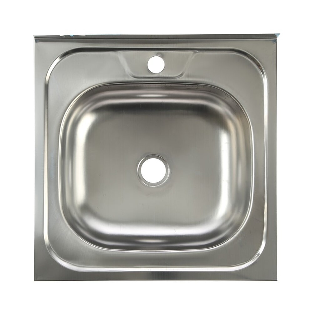 Мойка нерж накладная 50*50 т.0,4 (без сифона) Santrek AQUA