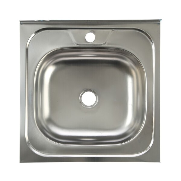 Мойка нерж накладная 50*50 т.0,4 (без сифона) Santrek AQUA