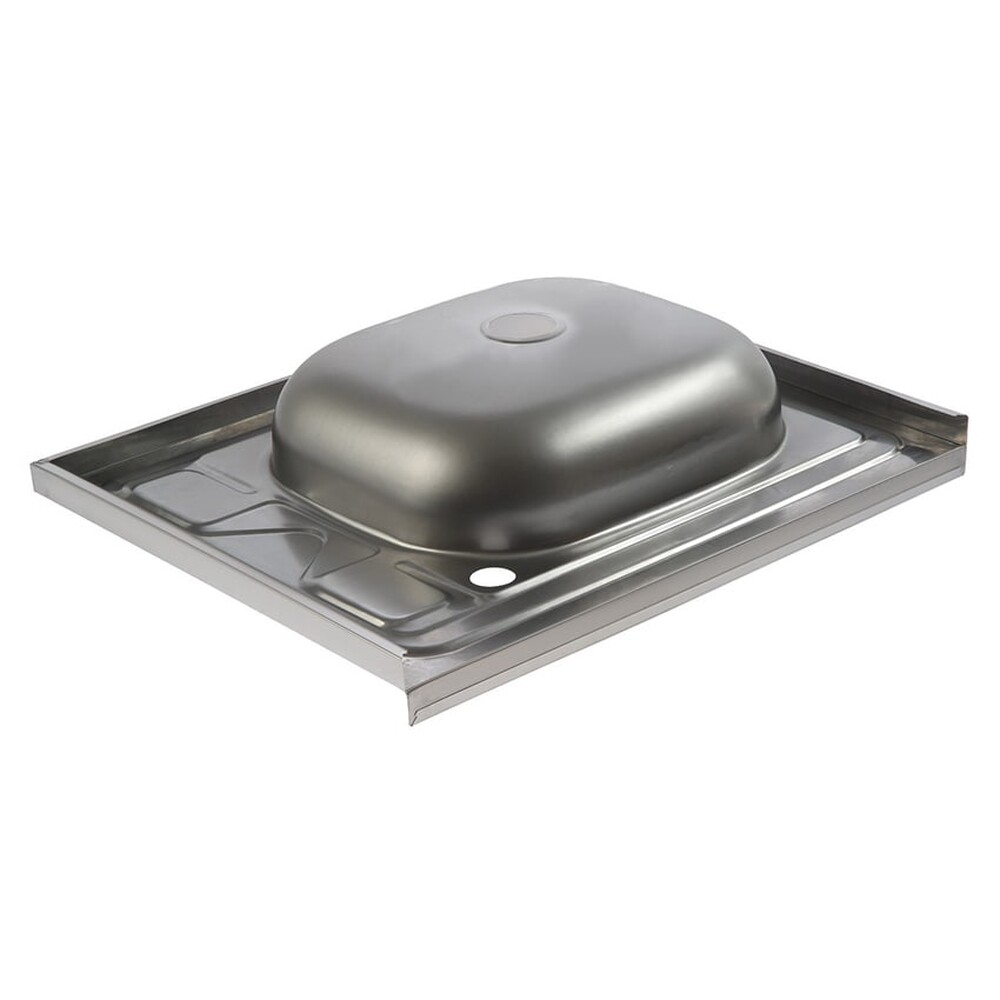 Мойка нерж накладная 60*50 т.0,4 правая (без сифона) Santrek AQUA