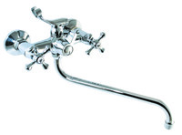 Смеситель Ванна SANTREK AQUA-320  "CLASSIC" 1/2 м/к картридж. перекл. Крест SL 594 