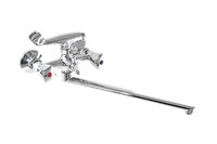 Смеситель Ванна SANTREK AQUA-325  "CLASSIC" 1/2 м/к шар. перекл. Квадро SL504 длинный плоск нос