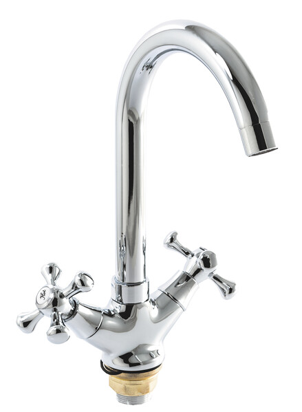 Смеситель Кухня SANTREK AQUA-420  "CLASSIC" LUX 1/2 м/к Крест SL 594 (на гайке)