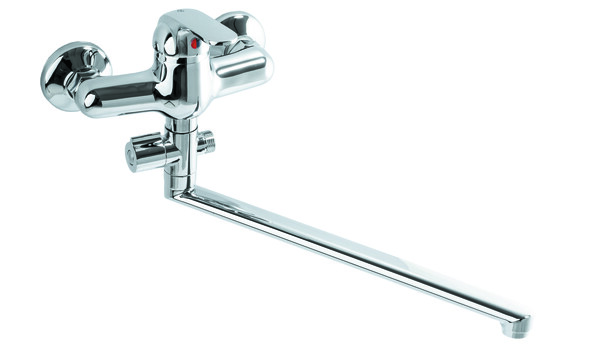 Смеситель Ванна SANTREK AQUA-505  "MODERN" шар. d-40 L-нос, дивертор картридж. перекл SB69 