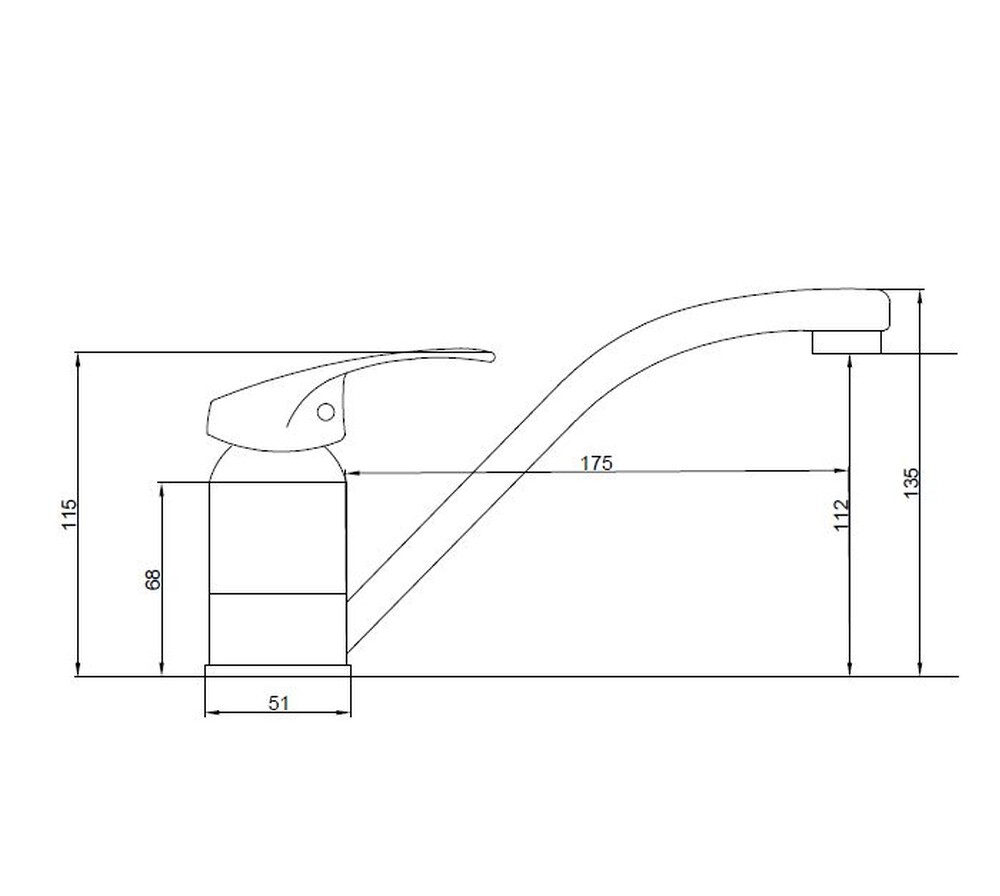 Смеситель Кухня SANTREK AQUA-618  "MODERN" шар. d-40 SB58 