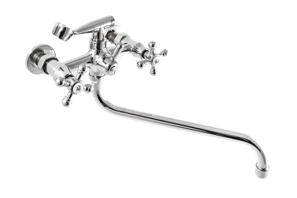 Смеситель Ванна SANTREK AQUA-110  "NOSTALGIE" 1/2 м/к (литой) шар. перекл Крест SL592 