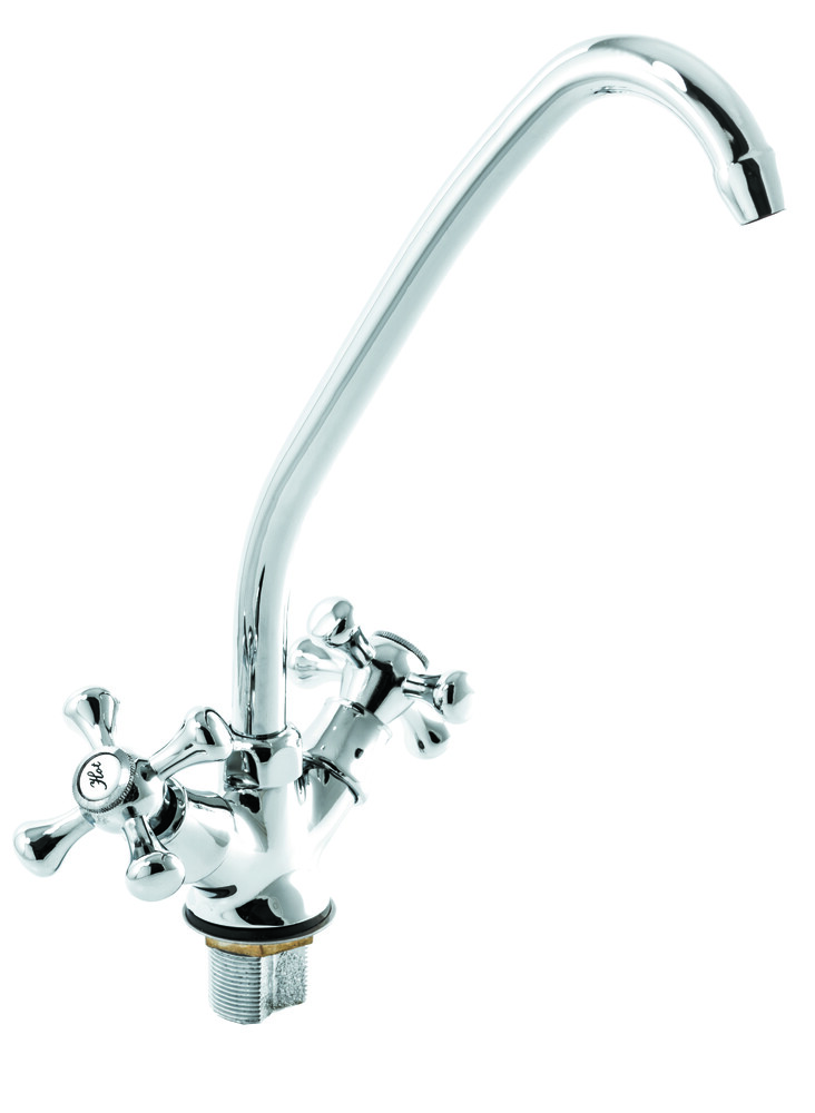 Смеситель Кухня SANTREK AQUA-210  "NOSTALGIE" 1/2 м/к на гайке Крест SL 594 