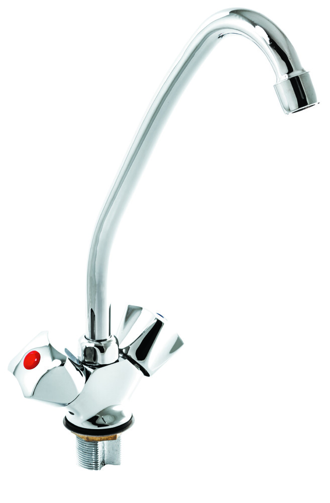 Смеситель Кухня SANTREK AQUA-230  "NOSTALGIE" 1/2 м/к на гайке Квадро SL504 