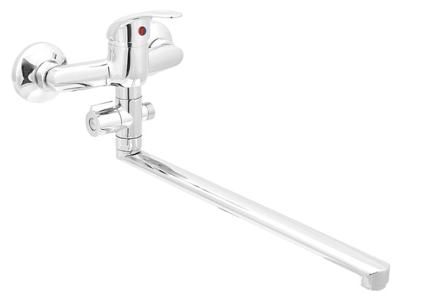 Смеситель Ванна SANTREK AQUA-710 "STANDART" шар. d-35 L-нос, дивертор картридж. перекл SB75 