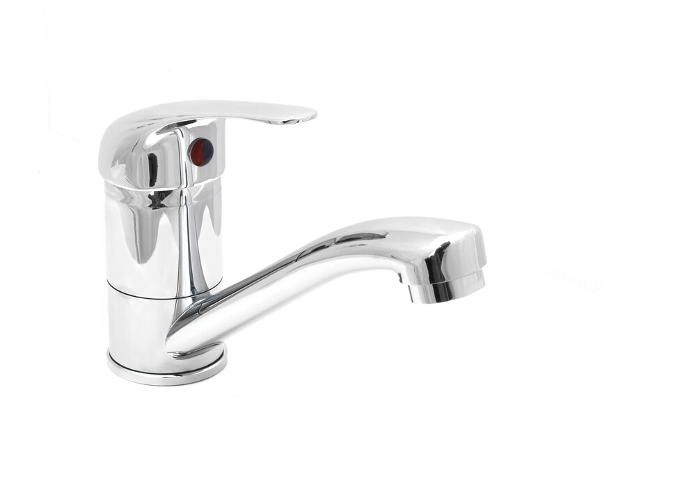 Смеситель Кухня SANTREK AQUA-765  "STANDART" шар. d-35 SB58 короткий нос