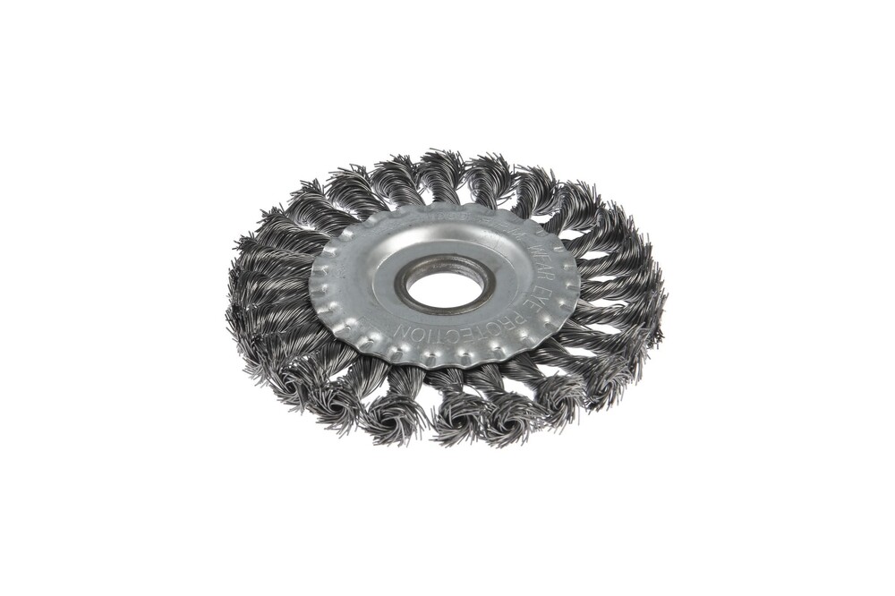 Щетка металлическая для УШМ LOM, крученая проволока, плоская, посадка 22 мм, 125 мм 2767946