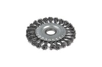 Щетка металлическая для УШМ LOM, крученая проволока, плоская, посадка 22 мм, 125 мм 2767946