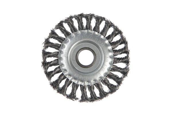 Щетка металлическая для УШМ LOM, крученая проволока, плоская, посадка 22 мм, 125 мм 2767946