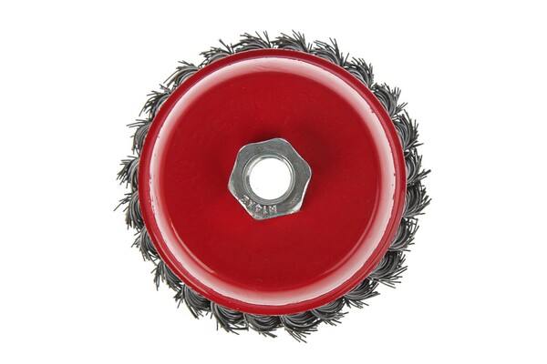 Щетка металлическая для УШМ LOM, крученая проволока, "чашка", М14, 100 мм 2767952