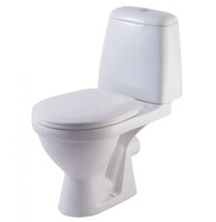 Унитаз-компакт Rosa "ПРЕМЬЕР" Белый, 2-х уровневая арматура, антивсплеск, прямой выпуск (г.Киров) СНЯТО