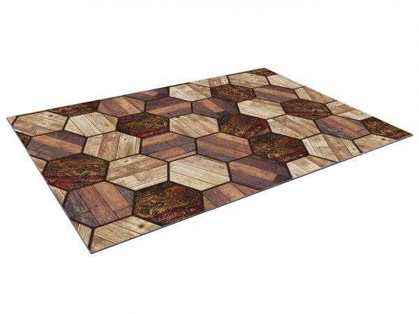 Коврик придверный влаговпитывающий SHAHINTEX DIGITAL PRINT 60х90 "Паркет" коричневый (19)