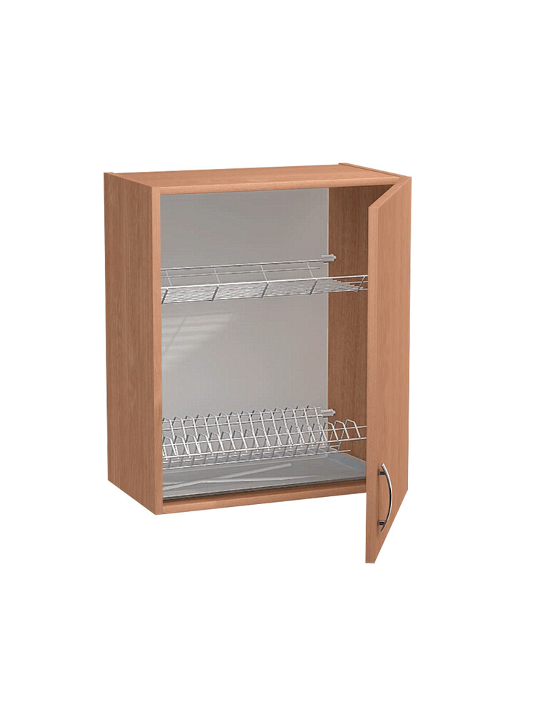 Шкаф для посуды 50 цвет Бук (под сушку) SANTREK HOME (ЛДСП)