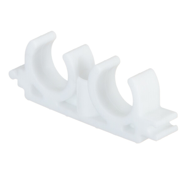 Фиксатор двойной полипр. трубы ф 20