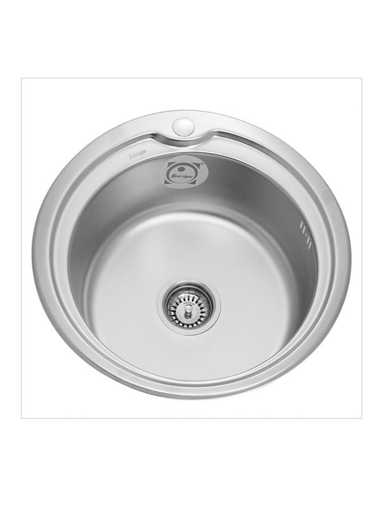 Мойка нерж круглая врезная д-51 т.0,8 бол.сиф.(+ сифон) Китай