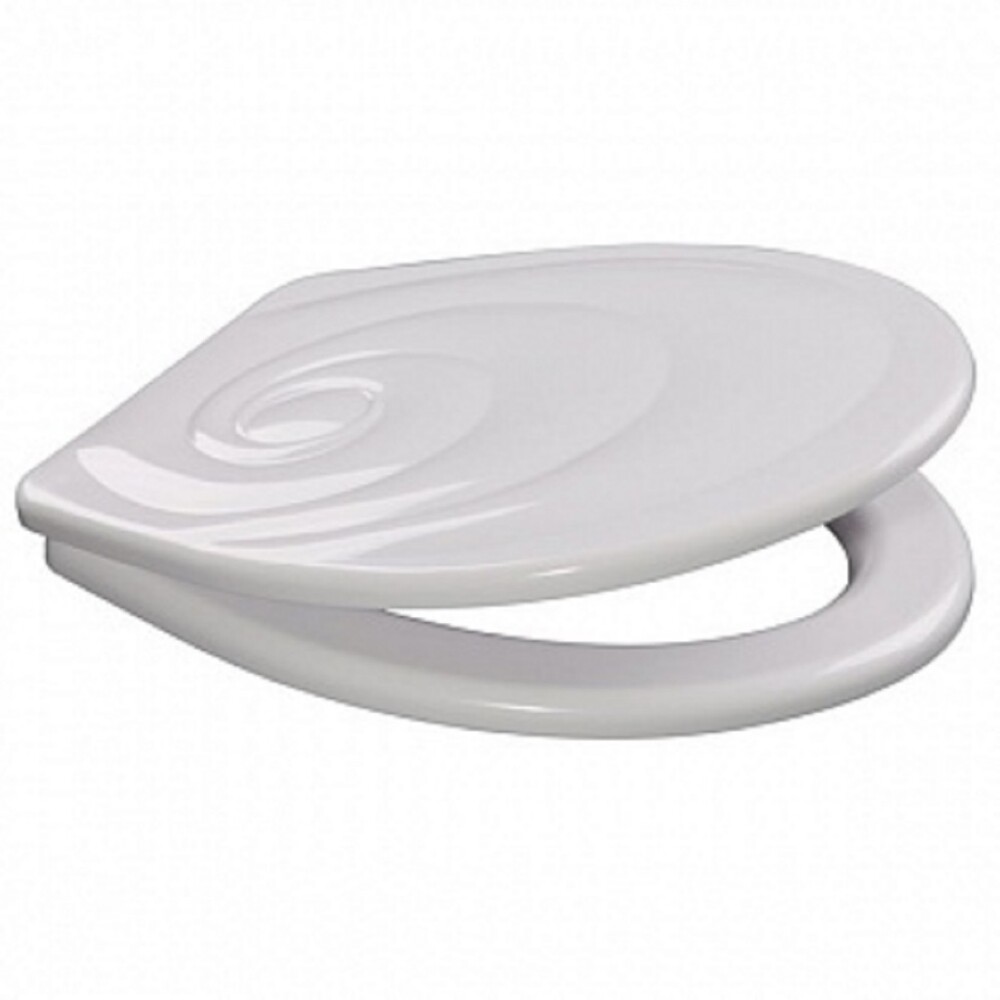 Сиденье д/унитаза унив. ОРИО ЛЮКС КУ2-1 белое (улитка) (360х420мм ,  межосевое 160мм)