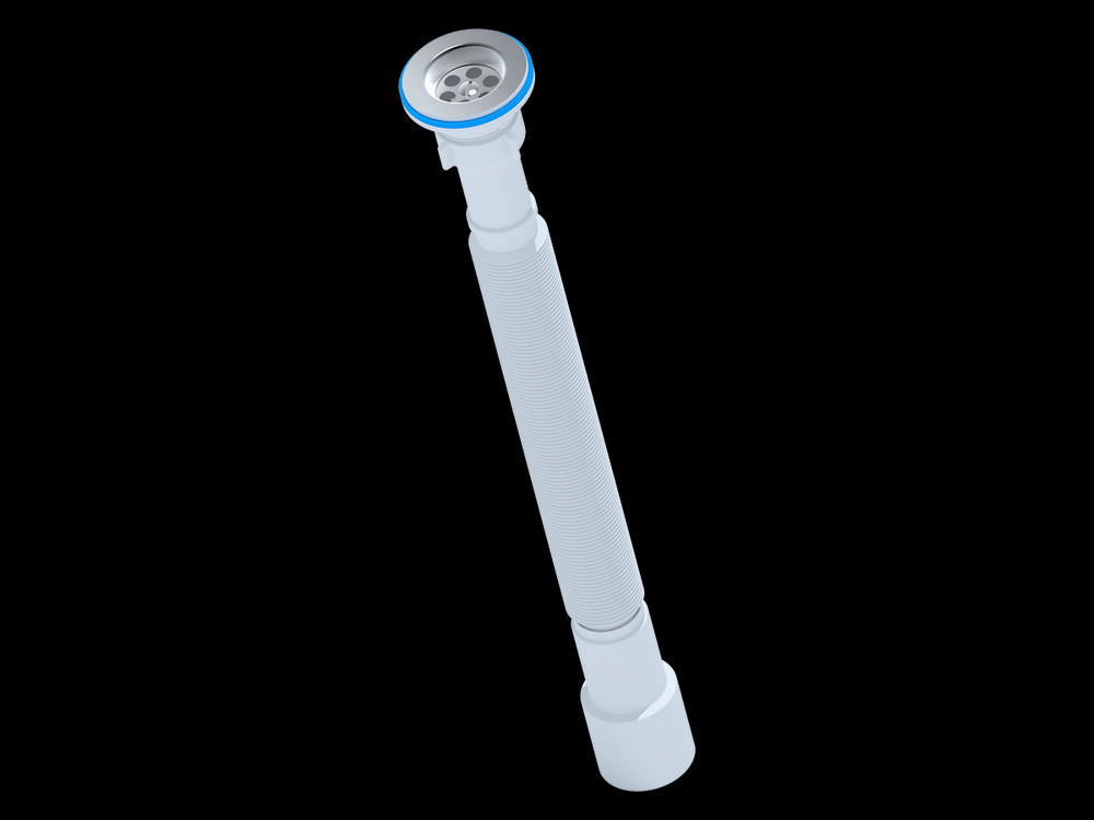 G216 Гофросифон АНИ Пласт 1 1/4"*40/50 удлиненный, L566-1396мм
