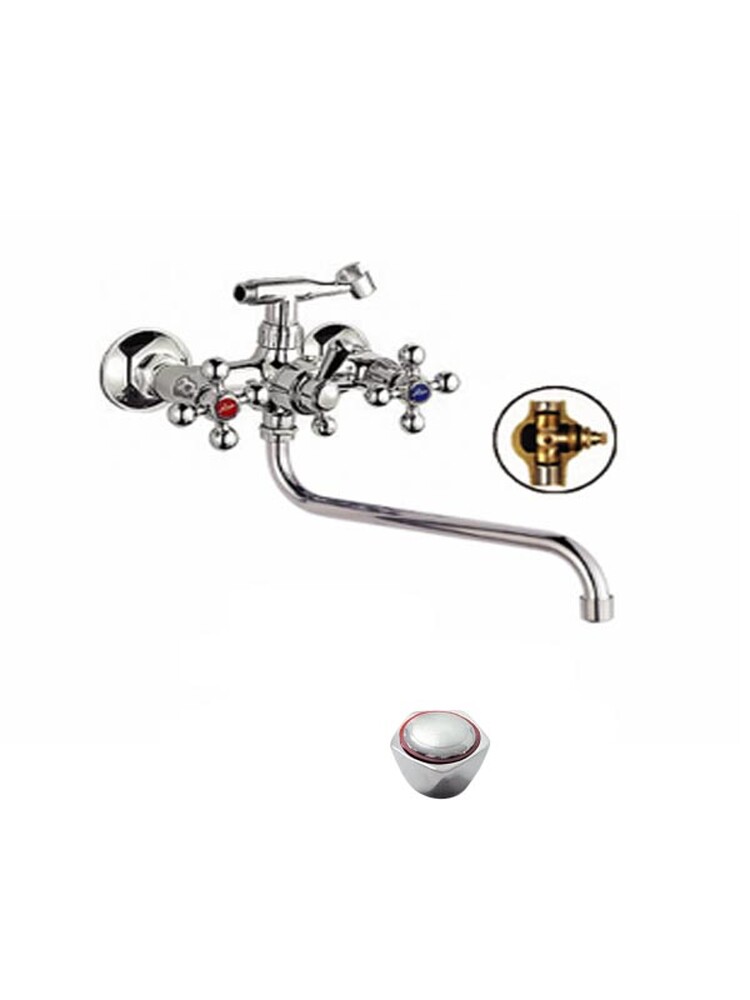 Смеситель Ванна Lemen 1/2 м/к Крест LUX (20564Н) 