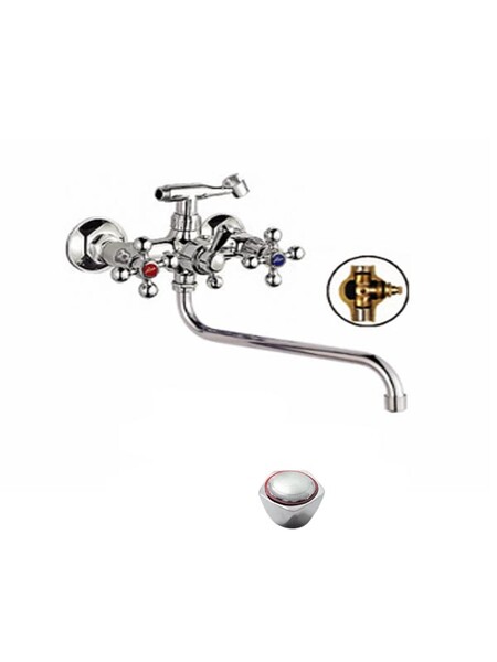 Смеситель Ванна Lemen 1/2 м/к Крест LUX (20564Н) 