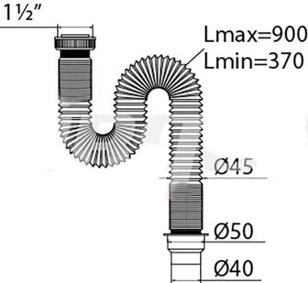 ВП 0622 Труба гибкая "Элит" (1 1/2" - 40/50 ) 900мм