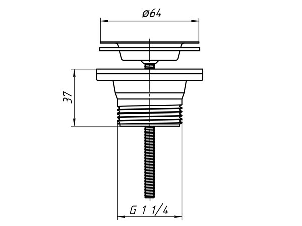 M200 Выпуск 1 1/4" для раковины АНИ Пласт