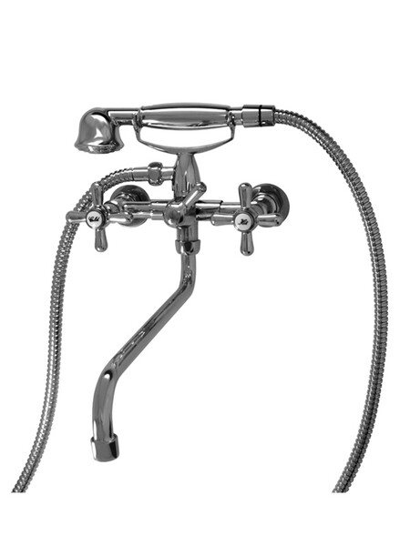 Смеситель Ванна Иркутск 1/2 м/к мет. мах. Крест (Т(В)-К-004)